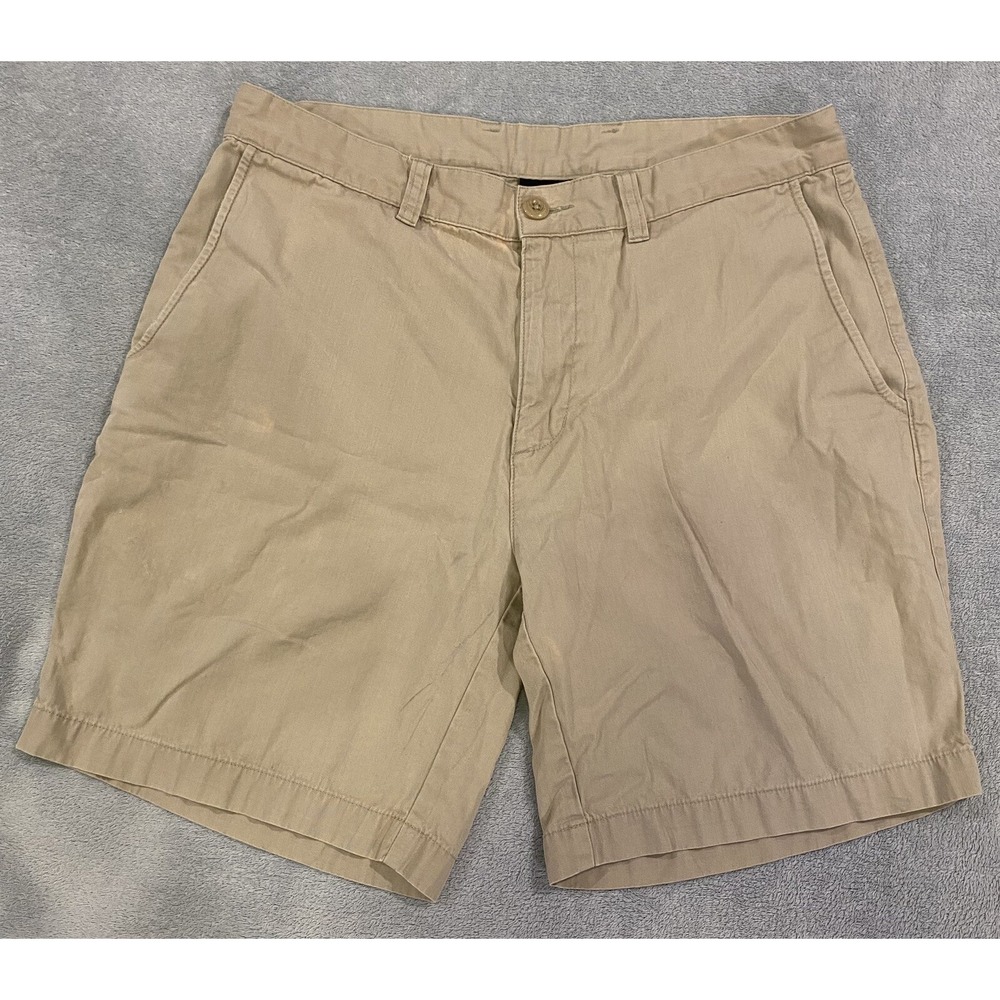 Patagonia Organic Cotton Stand up Shorts Size 31 Khaki Brown Tan‎ Hiking 7.5" In